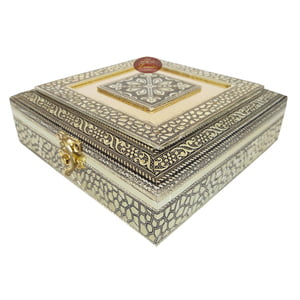 Antique Flower Designed, Metal Finish, Wooden Handmade Jewelry Gift Box Flower